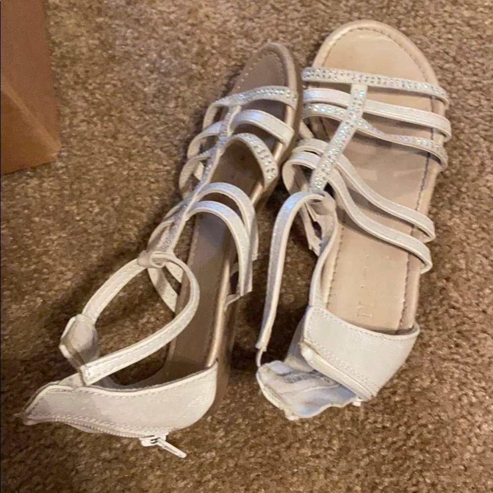 Girls white sandals